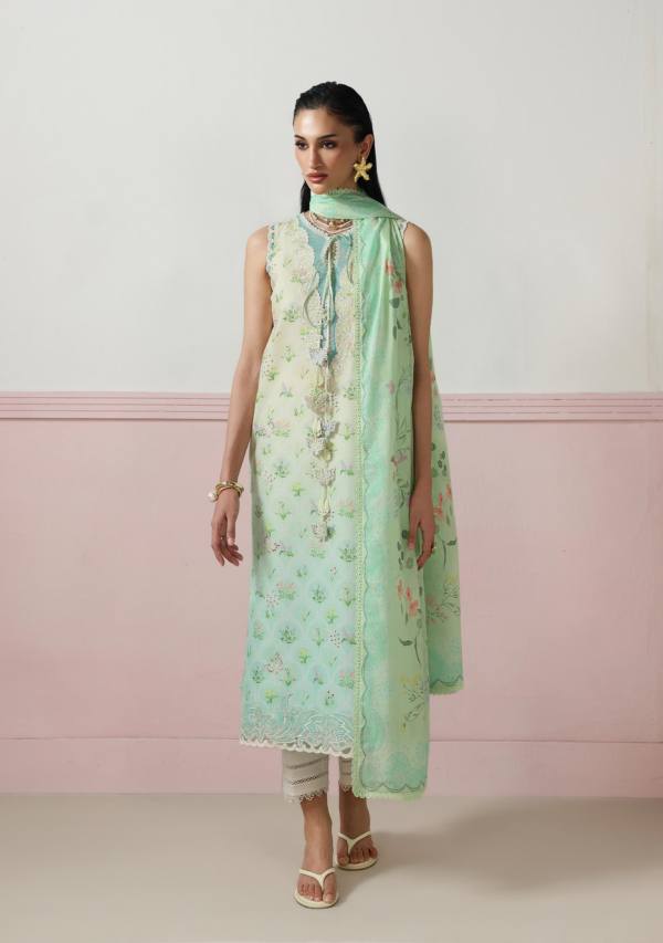 Qalamkar QPrints Embroidered Lawn 2026 | 7B Della