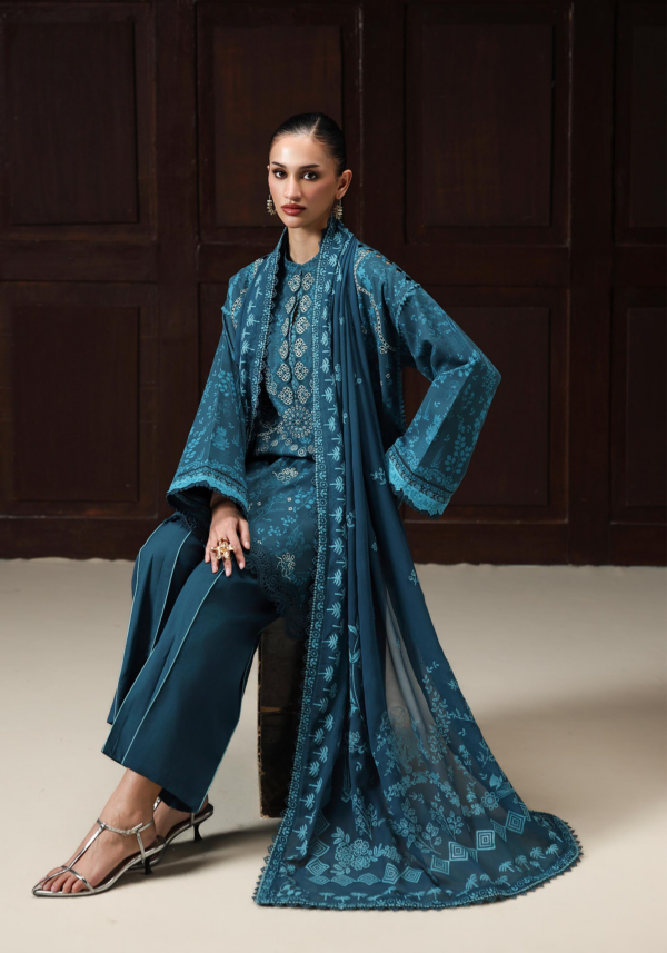 Qalamkar QPrints Embroidered Lawn 2026 | 6A Alyra