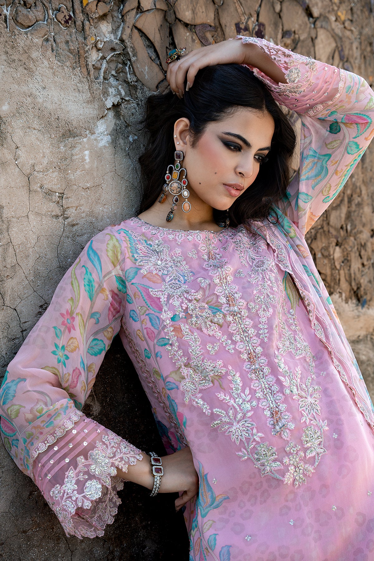 Charizma  Embroidered Chiffon Collection | VSLW6-01
