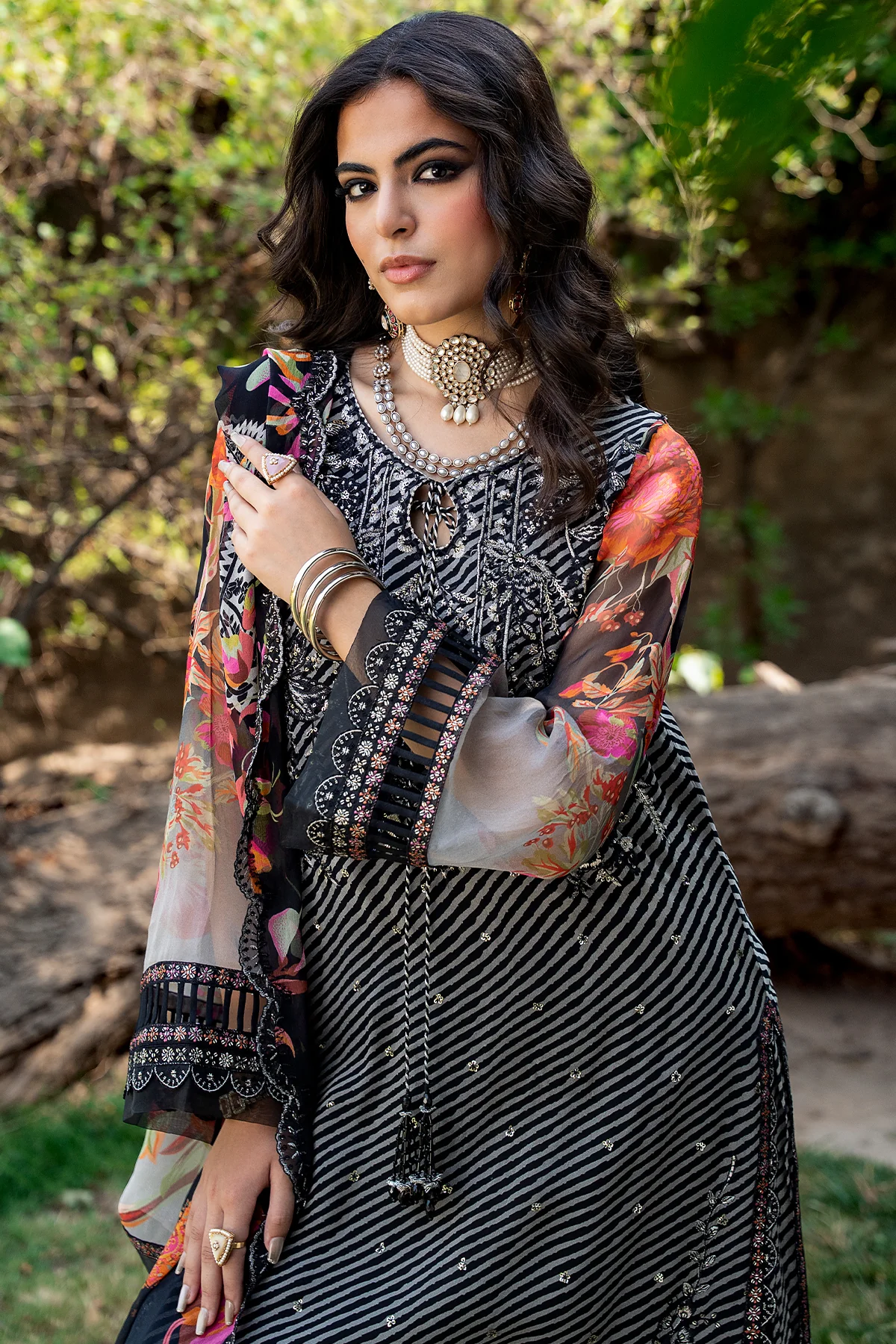 Charizma Embroidered Chiffon Collection | VSLW6-02